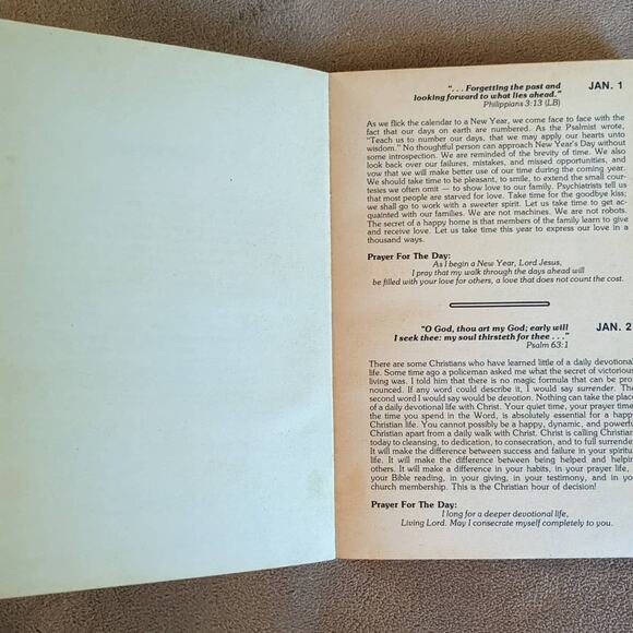 1976 Day By Day With Billy Graham 365 Daily Meditations Christian Devotional - Picture 8 of 11